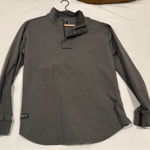 Gray BYLT Pullover: Elite+ Fairway Drop-Cut- XL
